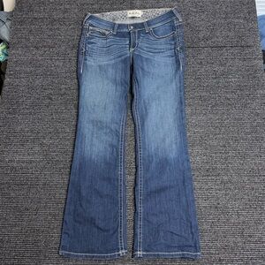 Ariat Jeans Womens 33r Fits 36x33 Blue Real Bootcut Denim Western Cowgirl Rodeo